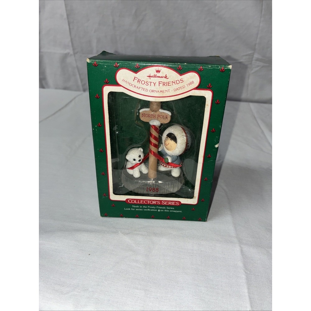 1988 Hallmark Frosty Friends #9 Ornament Vintage North Pole QX4031